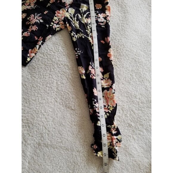 Free People Hilary Printed Crop Top in Black Combo Boho Floral Print Size XS - Picture 12 of 13